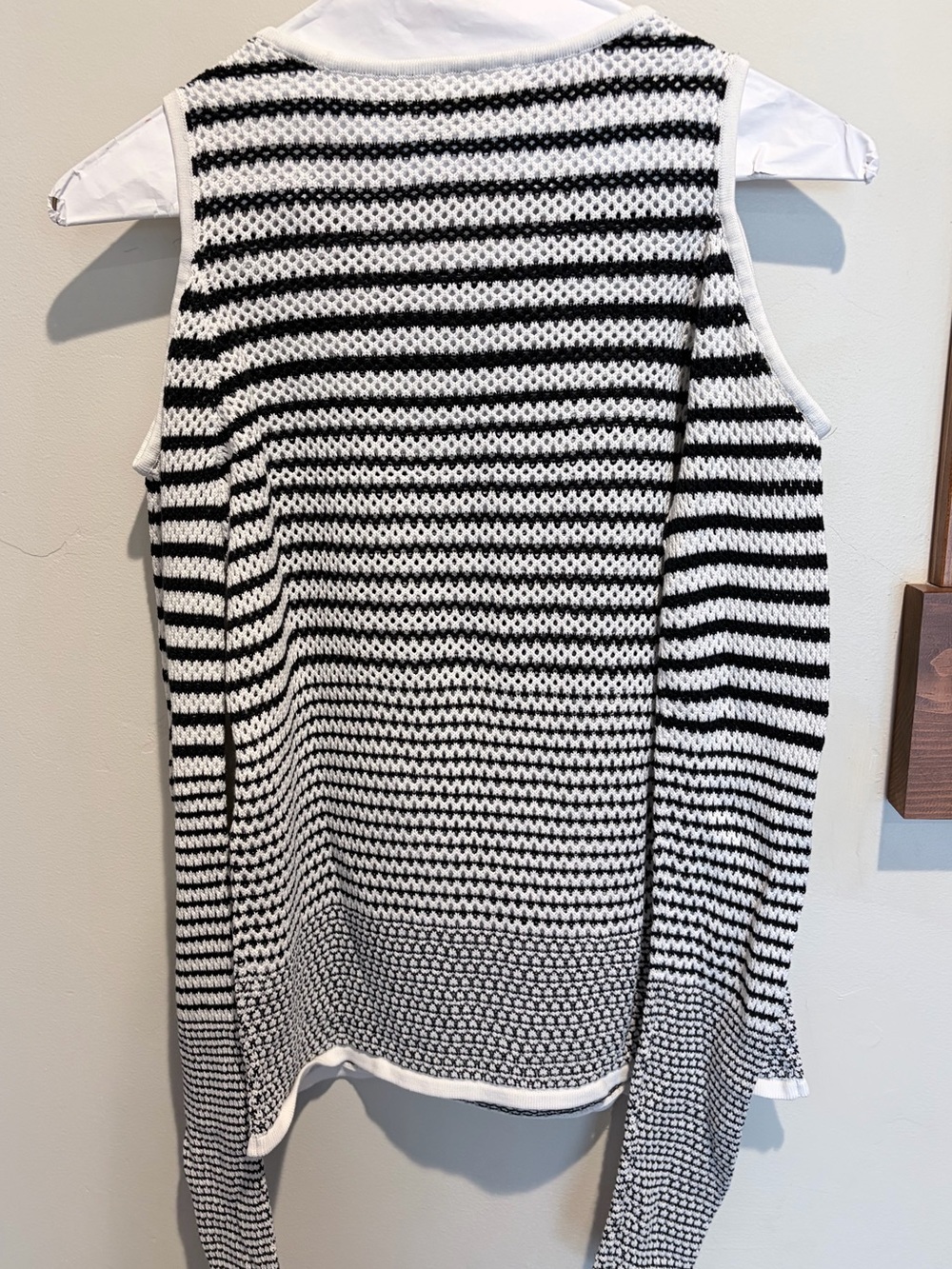 rag & bone Black and White Striped Knit Shoulder Cut Out Long Sleeve Top -Sz XS - Picture 5 of 6